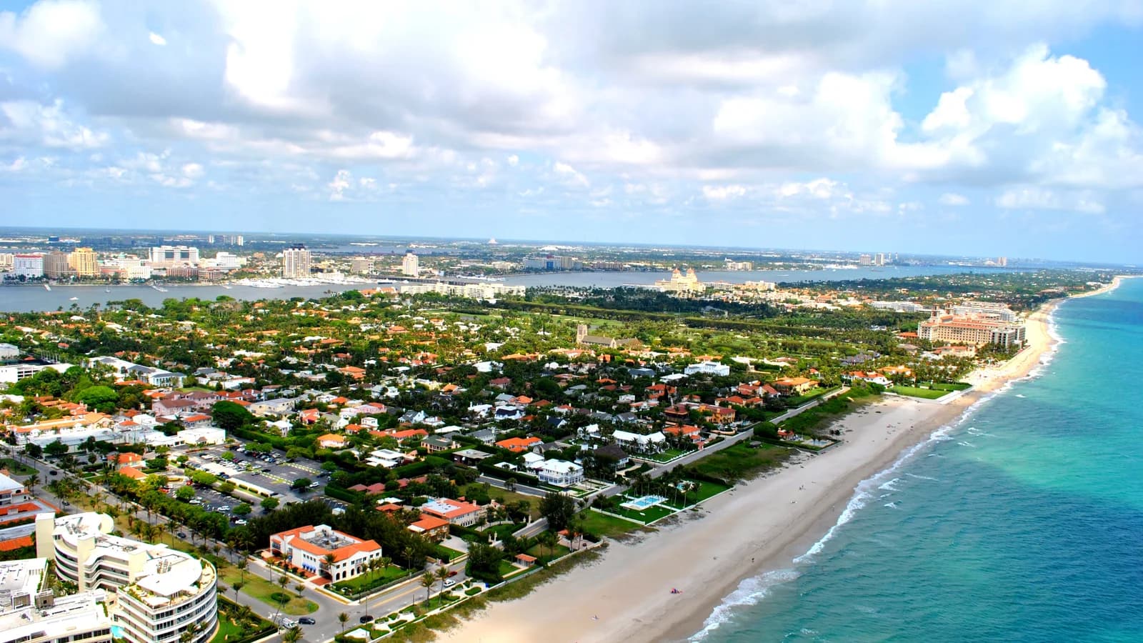 Palm Beach Island’s Atlantic shoreline and The Breakers, photographed in 2011